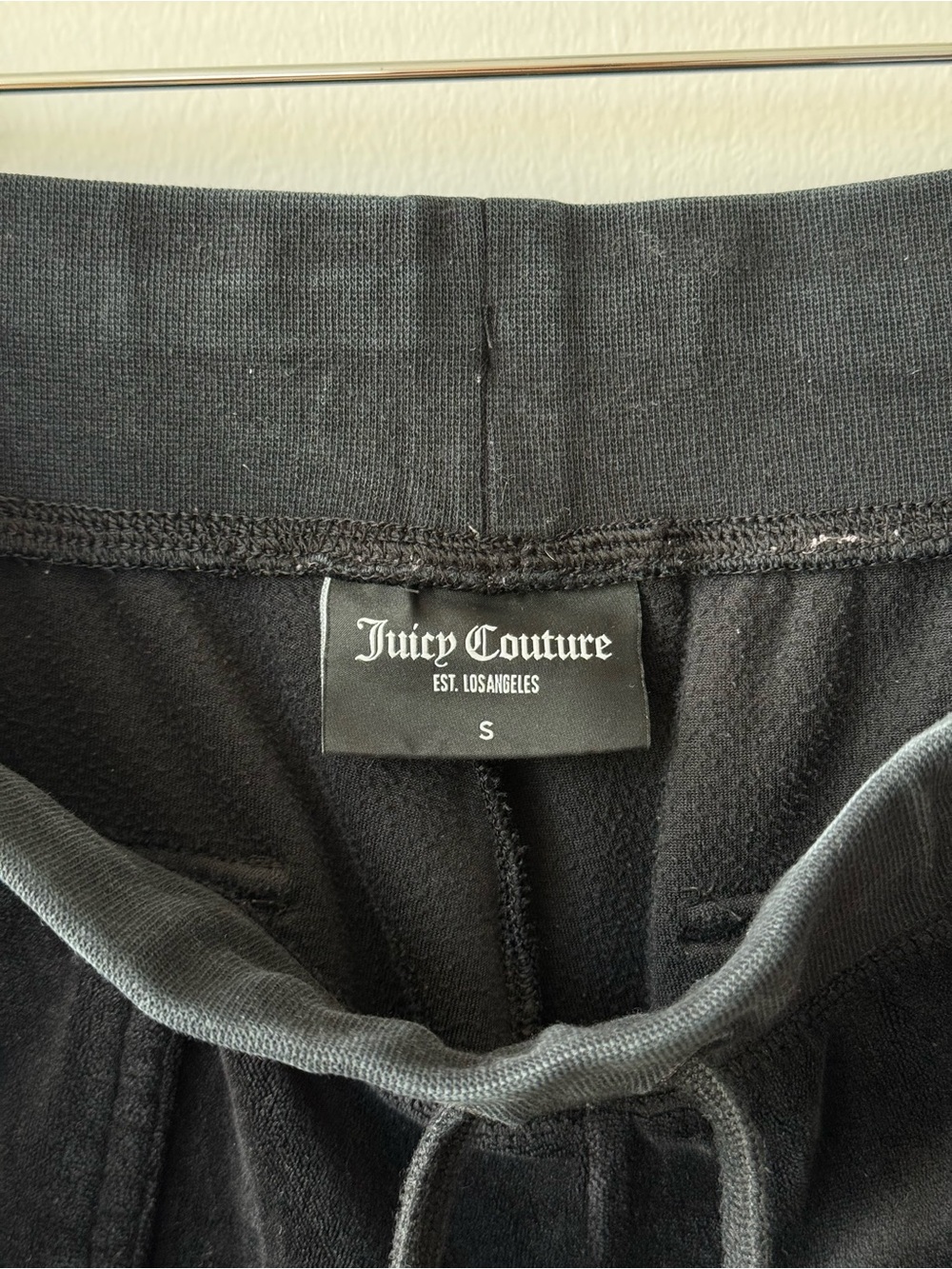 Juicy Couture Black Drawstring Joggers with Front and Back Pockets - size S - Picture 6 of 8